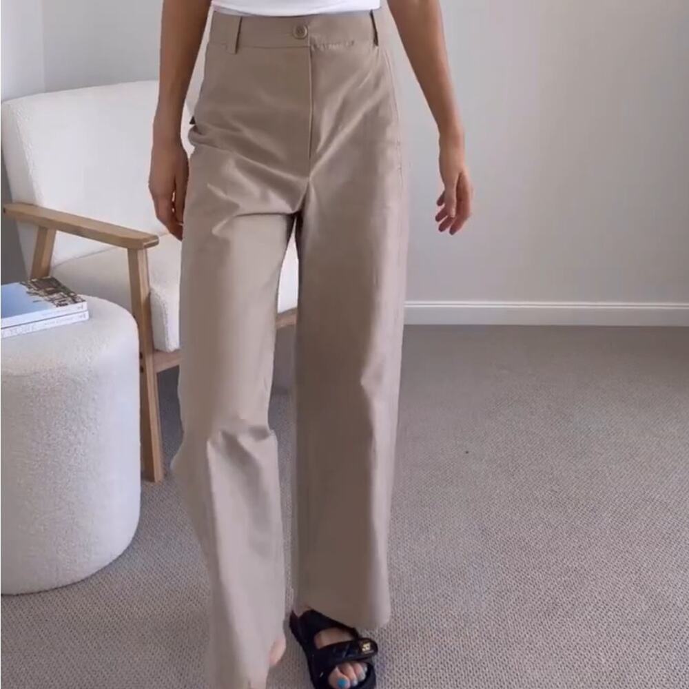 ZARA CULOTTES WITH TOPSTITCHING - Picture 8 of 14